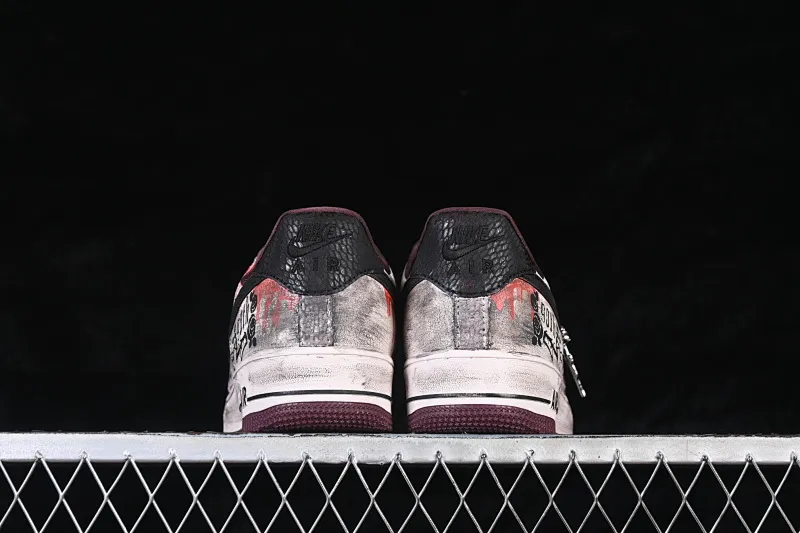 All categories Nk Air Force 1 Air Force series Nk Air Force 1 Low Air Force low-top Nike Air Force 1'07 Low Hand-painted graffiti Gothic bloodstains Air Force 1 low-top casual sneakers XL2132-888